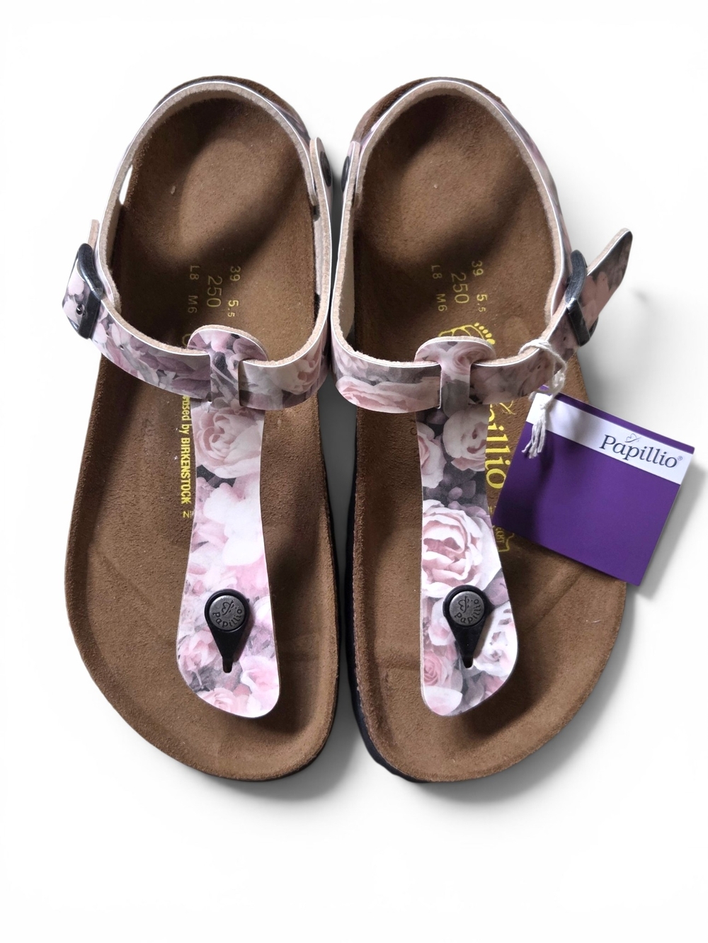 Papillio by Birkenstock Kairo Floral Sandals Silky Rose Pink NIB NWT Size 39 US8